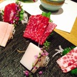 どおぞの - 鯨刺し五種盛り合わせ♡