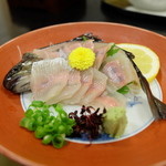 割烹旅館 湯の花荘 - 2016.1)イワナの刺し身