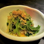 鮨ノ蔵 - 道産小松菜と水菜の和え物