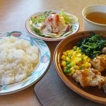 Saizeriya - ランチメニュー"鶏肉のオーブン焼き(バルサミコ甘酢ソース)500円"