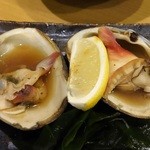 酒や はないち - 活きホッキ貝焼390円(税別)