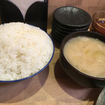 とんかつ檍 - 御飯と豚汁