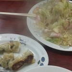 來來來 - 一口餃子と皿うどん細麺