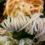 ゆで太郎 - かき揚げ天そばの麺 2015.9