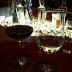 右：アフス・オールドリザーブ、左：アフス・純米生酒。