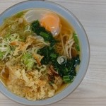 うどんのいなや - かけむぎ+ねぎ、たぬき、たまご
