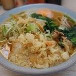 うどんのいなや - かけむぎ+ねぎ、たぬき、たまご