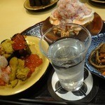 本陣 - さて、ちょっとした定食セット（ちょいのみセット？）の出来上がり☆