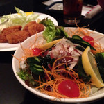 ゆめ風船 - カキフライと海藻ミネラルサラダ