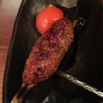 炭火焼き鳥kitchenひよこ - つくね 卵黄乗せ