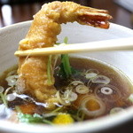 浜町藪そば - しっかりとした衣で、汁に崩れることがないのは流石