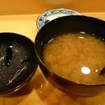 鮨 いとう - 蜆味噌汁。