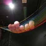 なっぱjuicy - 天井のハンモックとそこに入っている風船です