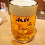 すし富 - 生ビール