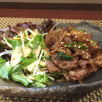 佳肴ながつき - 2016.1. 但馬牛切り落とし焼肉（￥880）