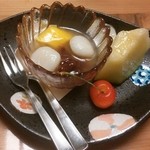 山しのぶ - デザートのあんみつ