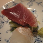 薮原十区 - 鰹と昆布締め鱸