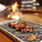 柳家 - 2016年1月再訪：仔猪ロース焼物 粒マスタード☆