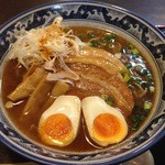 紺のれん - ねぎ豚らーめん　鰹風味塩味　￥８２０