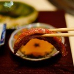 西麻布けんしろう - 2016年1月訪問　トモサンカク　赤身の旨みにサシがキラリ☆