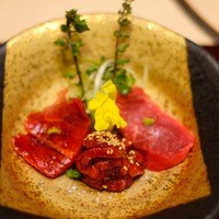 西麻布けんしろう - 2016年1月訪問　かめのこ食べ比べ　右から　塩→ユッケ→特製しょうゆ