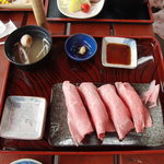 美食や やま信 - 村上牛 牛トロにぎり　４かん（￥1,200）