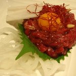 焼肉の家マルコポーロ - 蓼科牛ユッケ