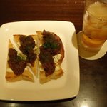 キハチ カフェ - 小倉あんトーストセット（中国茶／アイス）