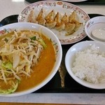 餃子の王将 - 日替り麺ランチ（味噌ラーメン）750円
