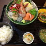 Zauoyasandaimeshiogamaichiba - 相方絶賛の「刺身定食」〜♫