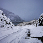 中華そば処 琴平荘 - この道を通ってやってきました。