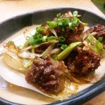 ゆたか - 砂ずりと新玉ねぎ炒め