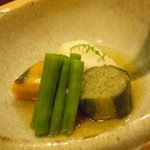 割烹 おぐら - 野菜の炊き寄せ（だったかな）