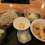 国分寺そば - ミニ天丼とおそばの定食１，２００円