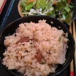 おきつる食堂 - じゅーしー、サラダ