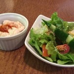 Ishigama Piza Kafe Dainingu Kaito - 本日のサラダ＆付け合わせのサラダ