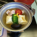 柏屋旅館 - 元旦の朝食に出たお雑煮2016.01