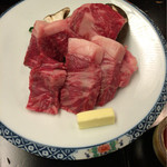 柏屋旅館 - 追加注文の赤城牛ステーキ１５０ｇ　2015.12