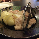 塩焼きホルモン 剛 - 2016年1月中旬  塩ホルモンと付いてくる玉葱 2人前 ¥500 × 2