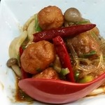 めだかタンタン - 2016.1.15 肉団子と春雨の炒め物（おまかせ）