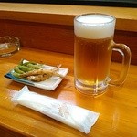 まちや - 生ビールとお通し