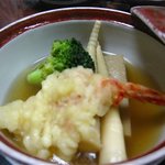 うず潮 - 蒸物：海老、月山筍、ブロッコリ、筍