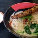 権現茶屋 - 天狗ラーメン 白ゴマ豆乳スープ