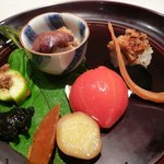 くろぎ - 棒寿司　ばらこ　ゆべし　白瓜　トマトレモン酢