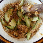 手打ちうどん さわいち - 2010年8月　キュウリを入れて