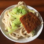 手打ちうどん とだ - つけうどん(麺は温かい）きつねトッピング（2015年12月）