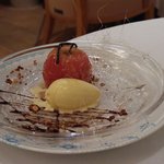 Ristorante Aroma-fresca - 焼き林檎とアイスのデザート