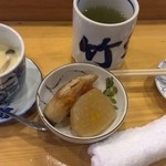 竹鮨 - 茶碗蒸しと小鉢