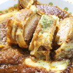 のうえんカフェ - ロールキャベツグラタンを4つ切りにしてみた!