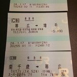 ぱんちょう - 切符だけでも高いが(^^;